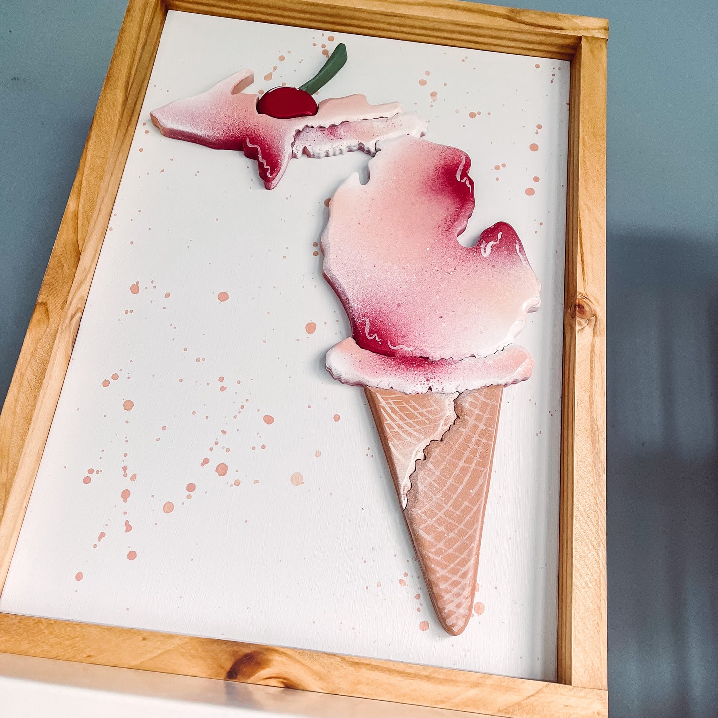 Creamy Cherry Waffle Cone