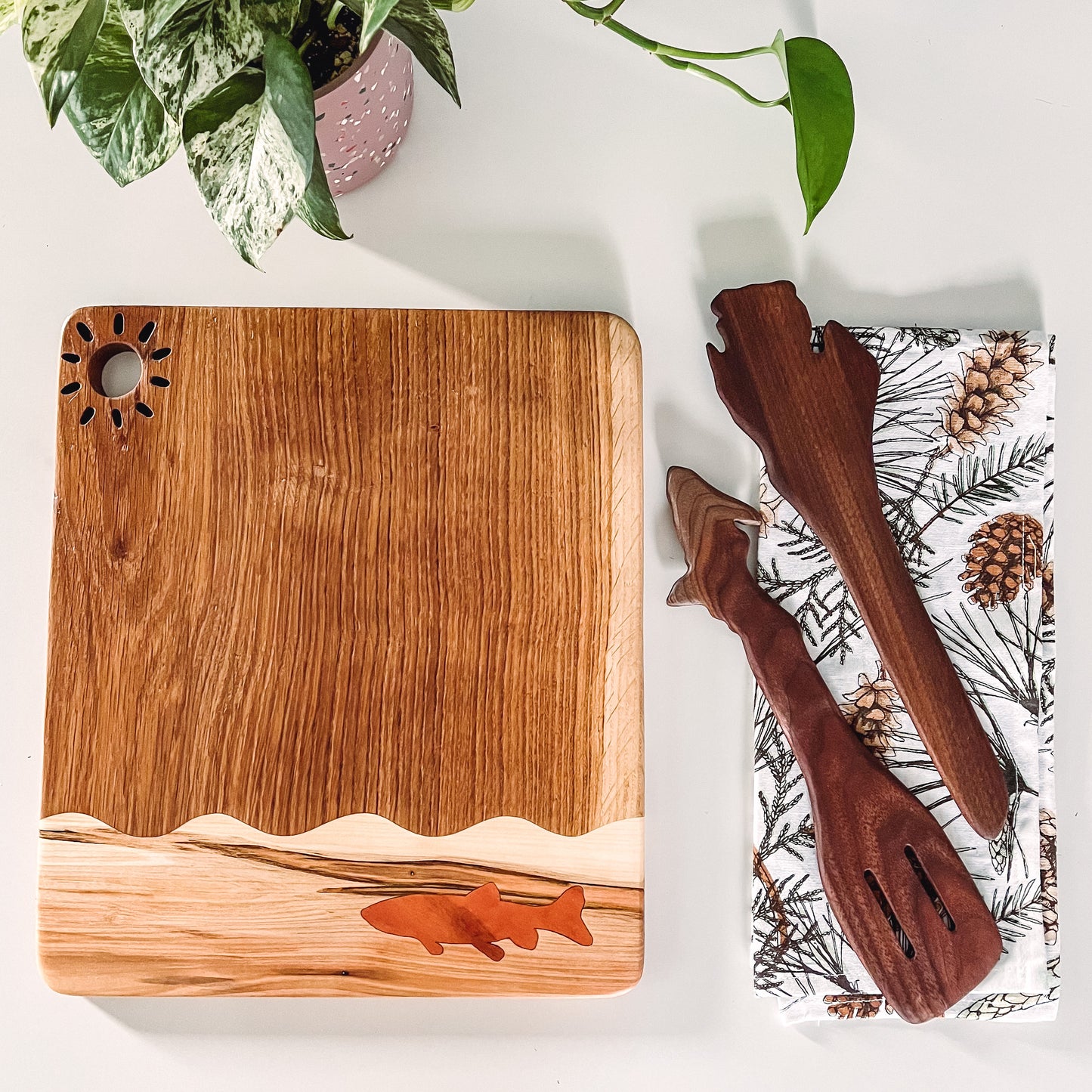 Wavy Cherry Trout Cutting Board