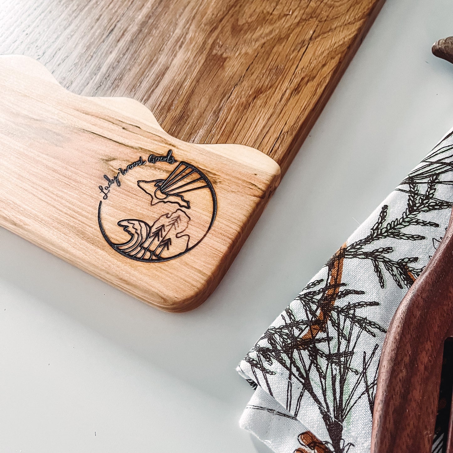 Wavy Cherry Trout Cutting Board