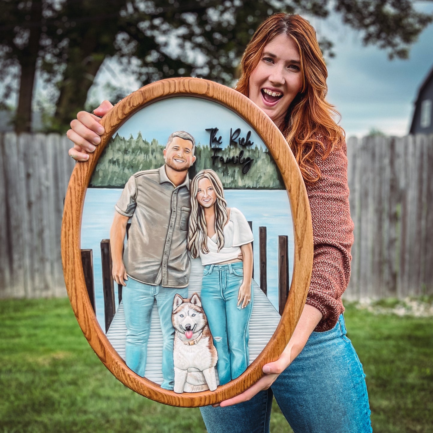 Custom Oval Portrait (Deposit/ Design fee Only) Shipping July 31st 2025