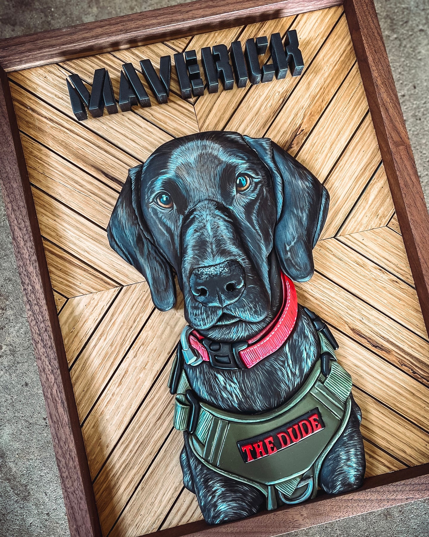 Hardwood Custom Pet Portrait (Shipping January 2026)