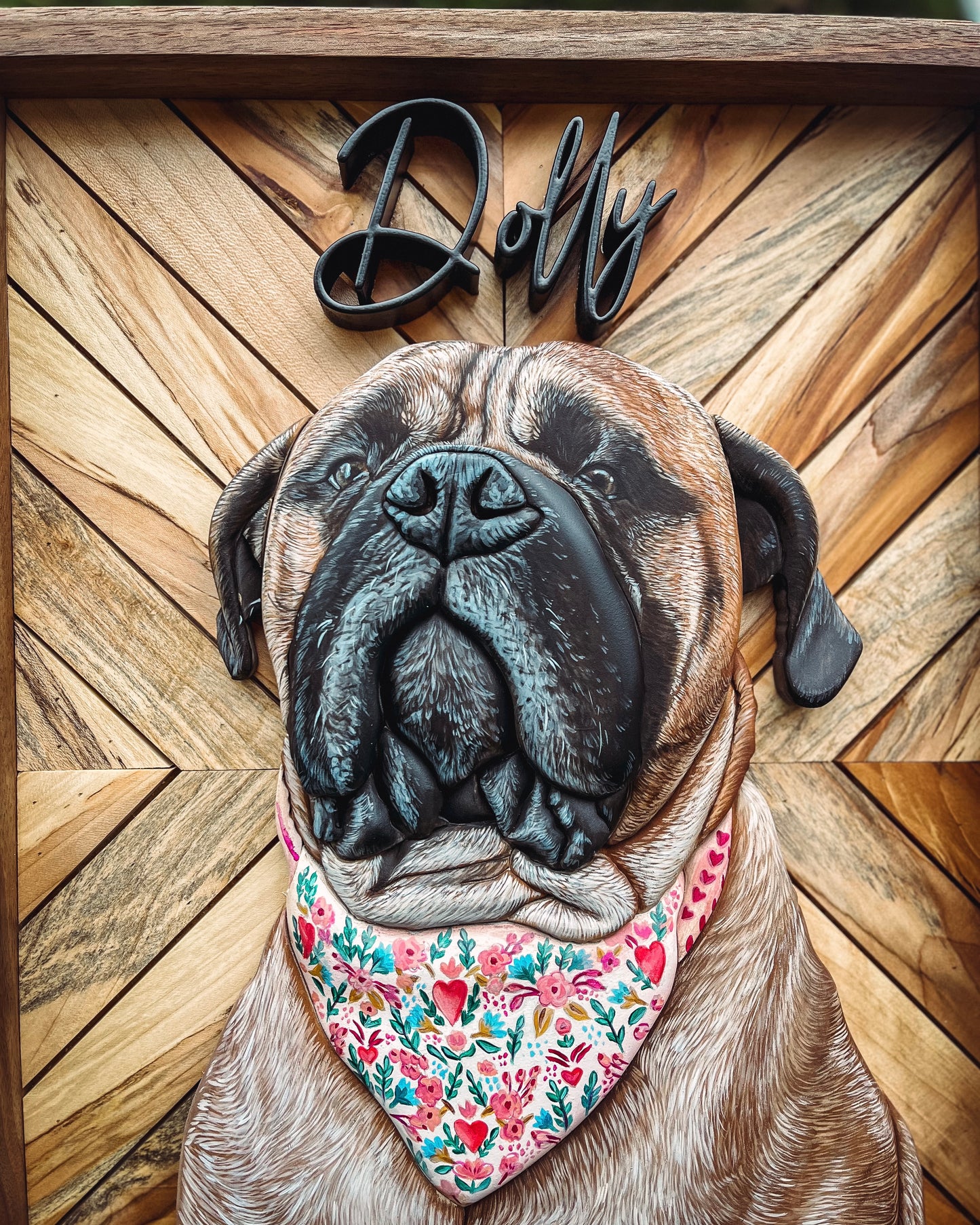 Hardwood Custom Pet Portrait (Shipping January 2026)
