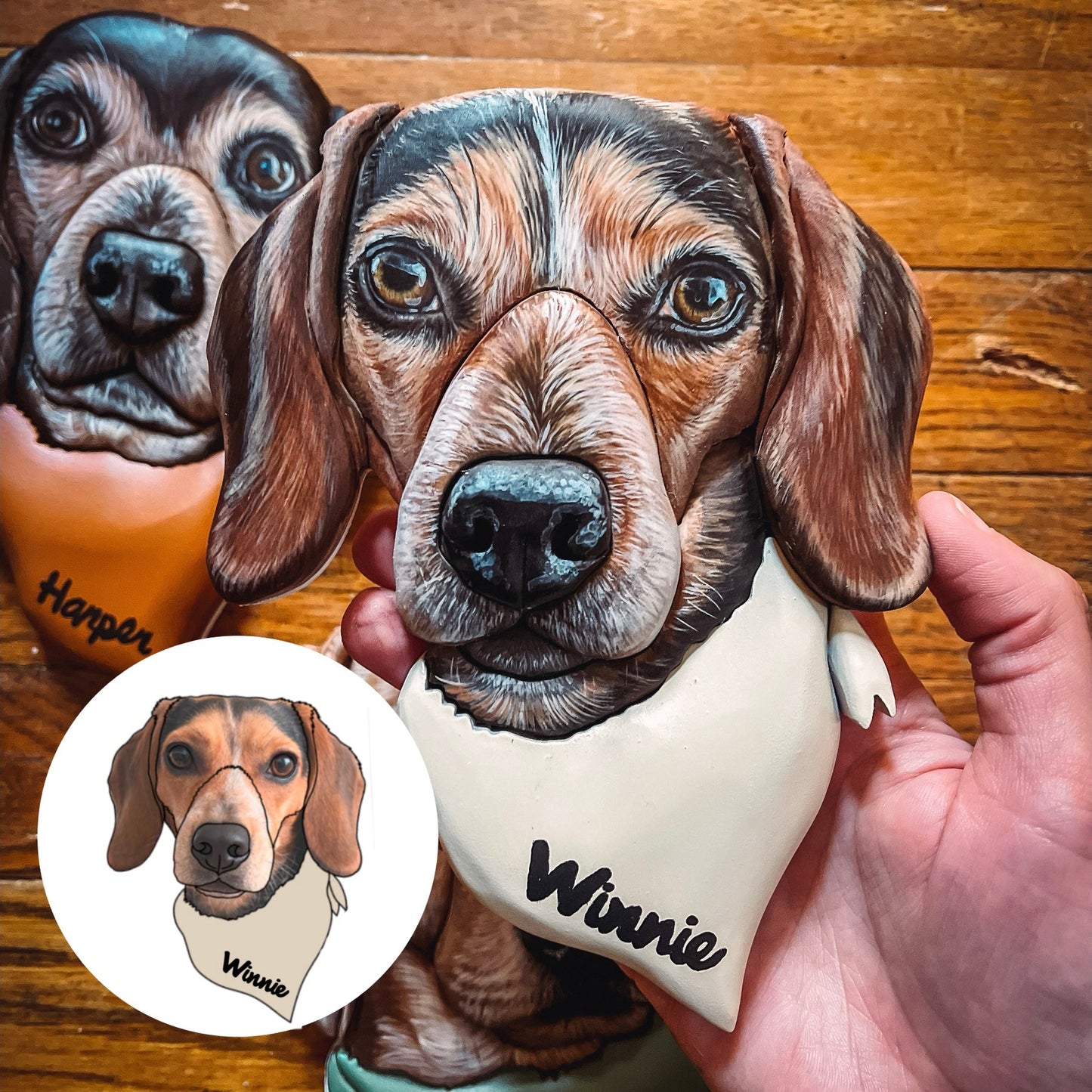 Silhouette Custom Pet Portrait (Shipping May 31st 2025)