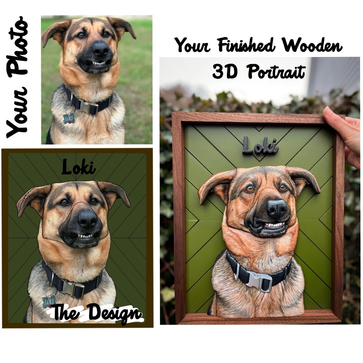 Custom Pet Mosaic Portrait (Shipping July 31st 2025)