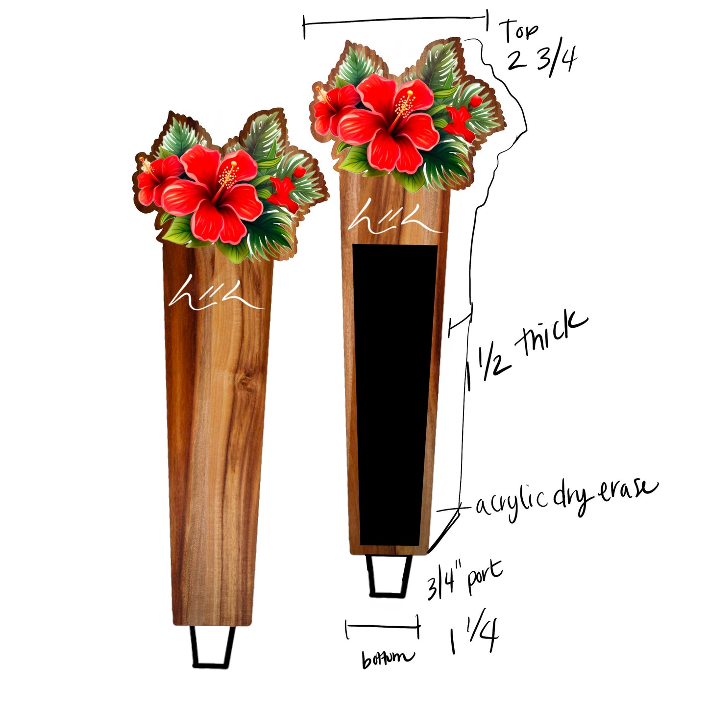 Hansen’s Hall Custom cocktail draft handles