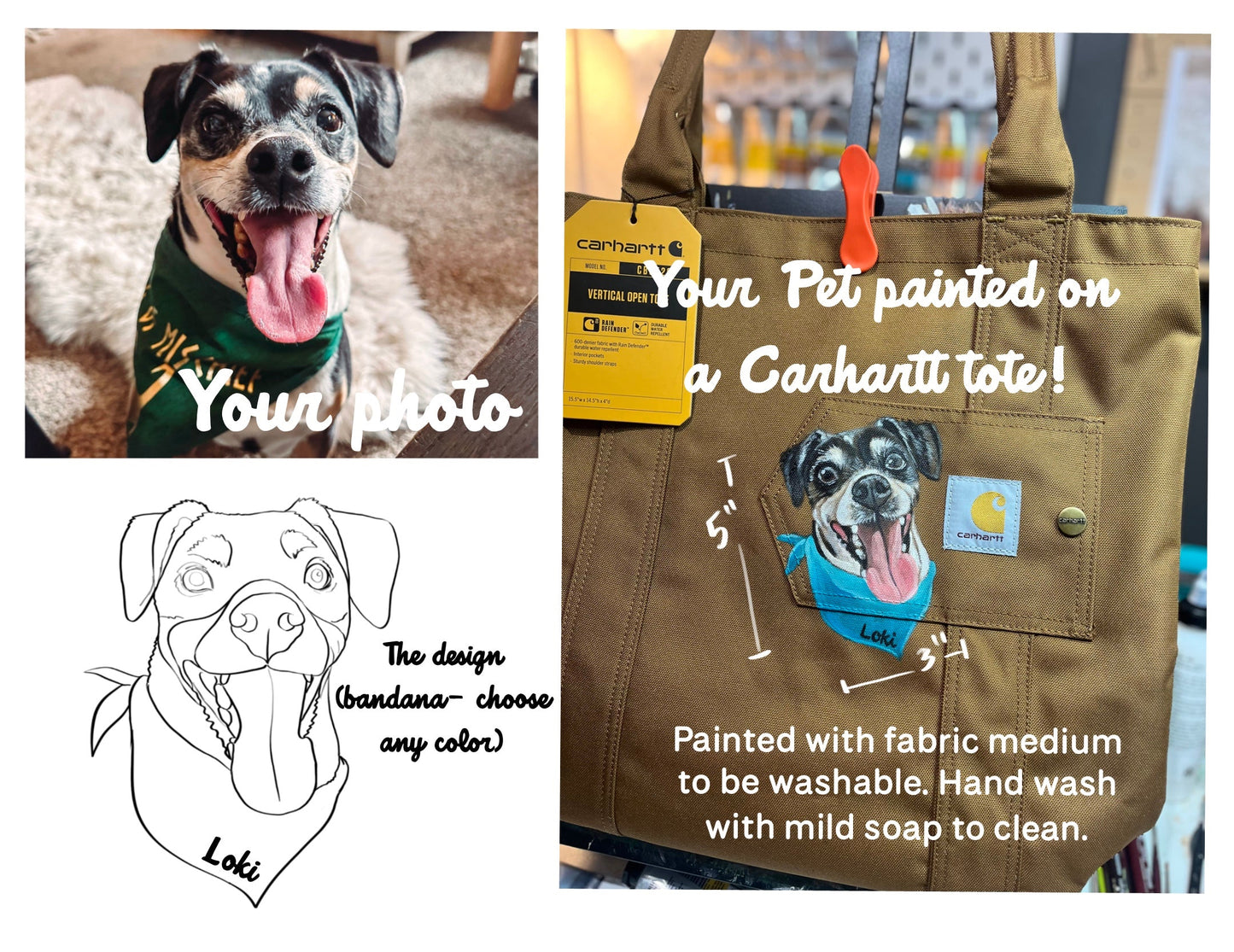 Your Pet on a Carhartt Tote bag!