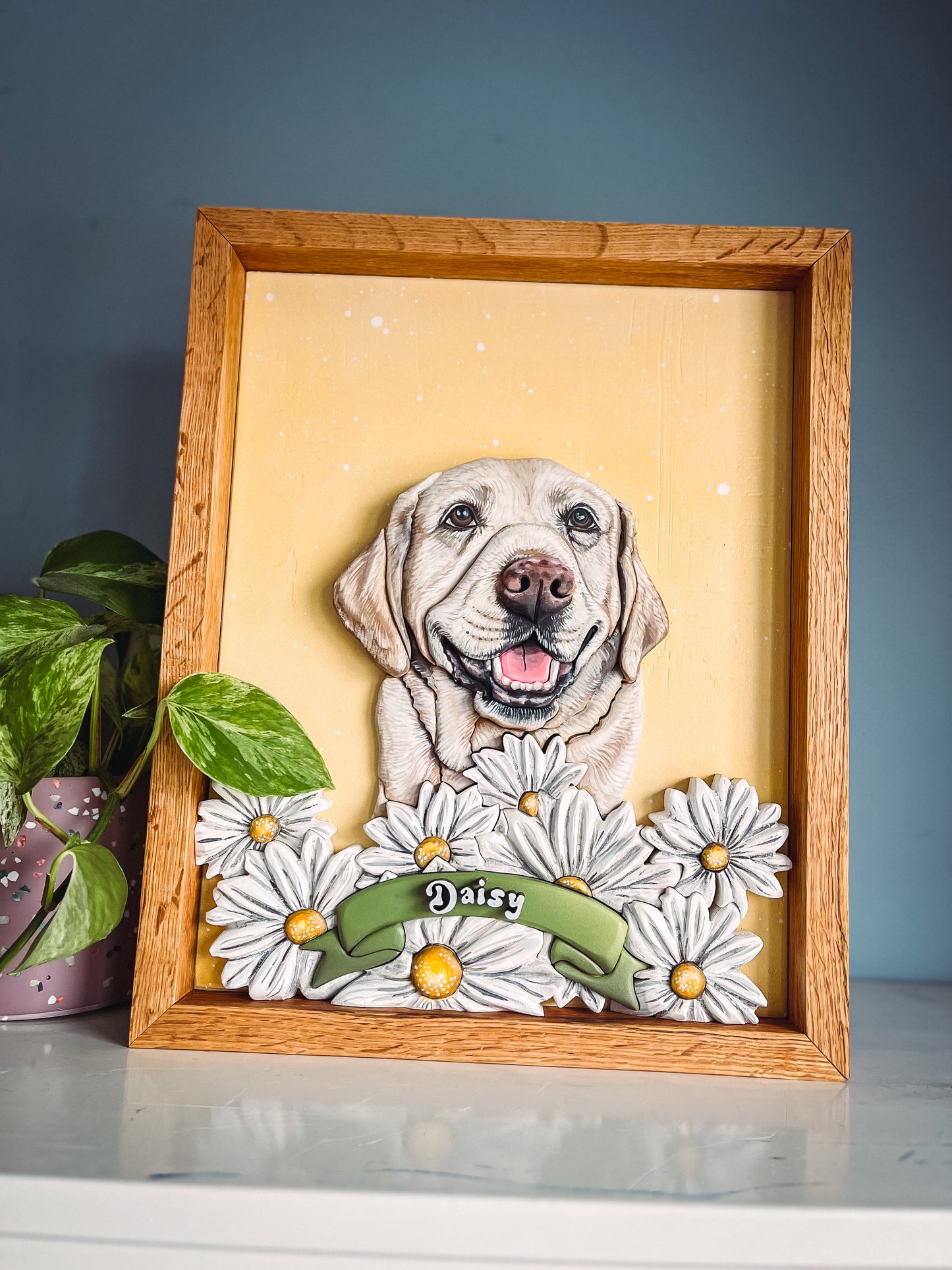 Pet Portrait with Flowers! (Shipping May 31st 2025)