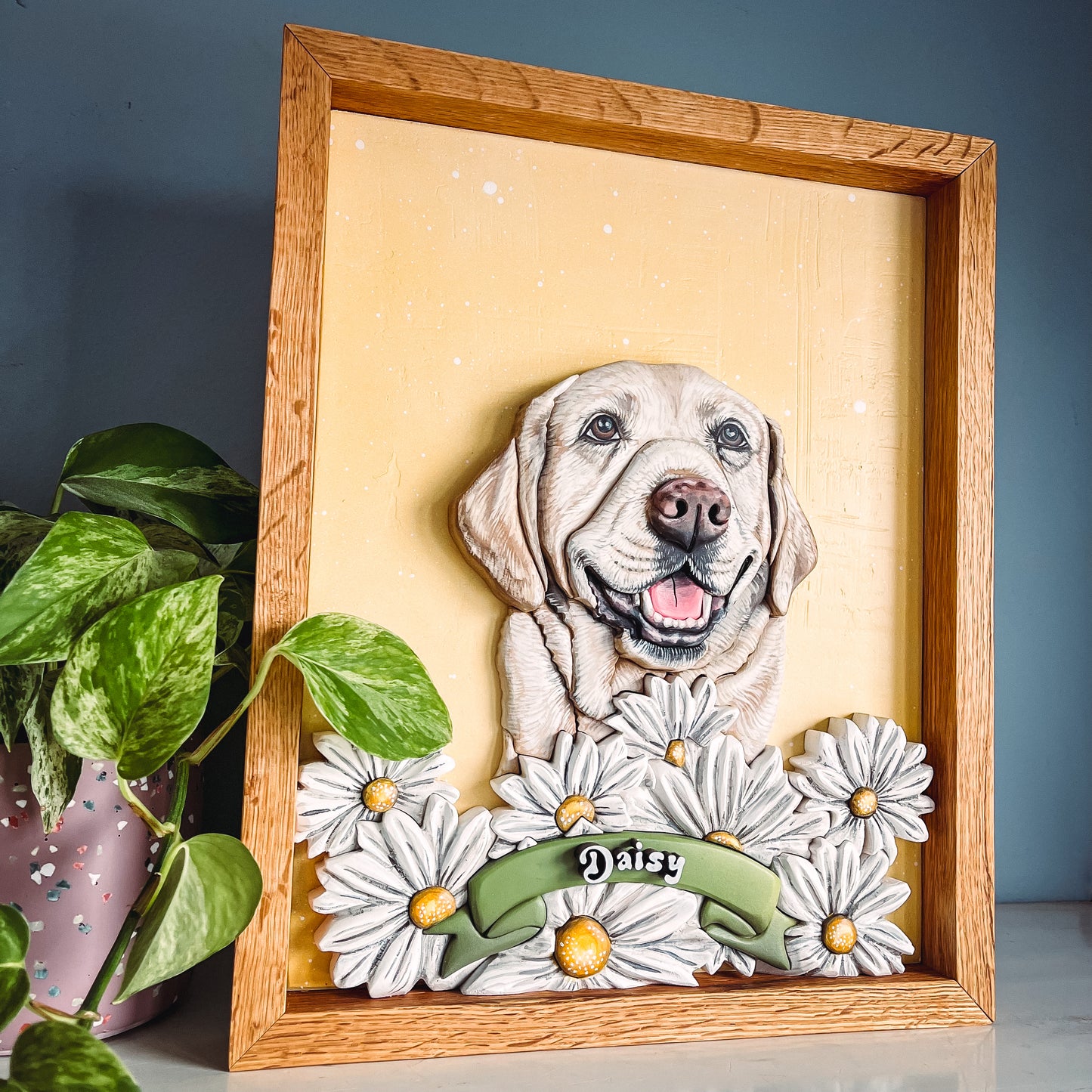 Pet Portrait with Flowers! (Shipping May 31st 2025)
