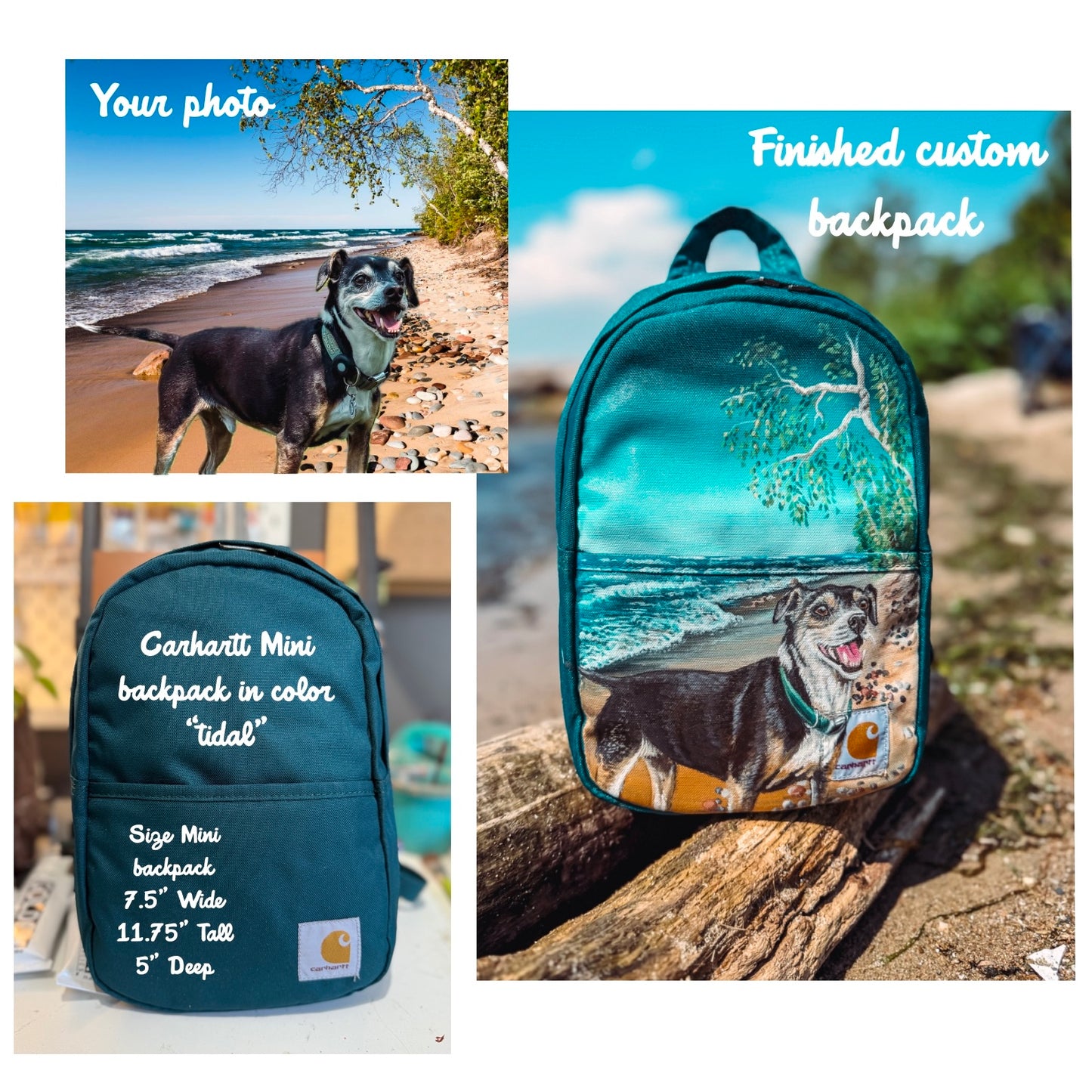 Custom Painted Mini Backpack ( 2-3 week turn around)