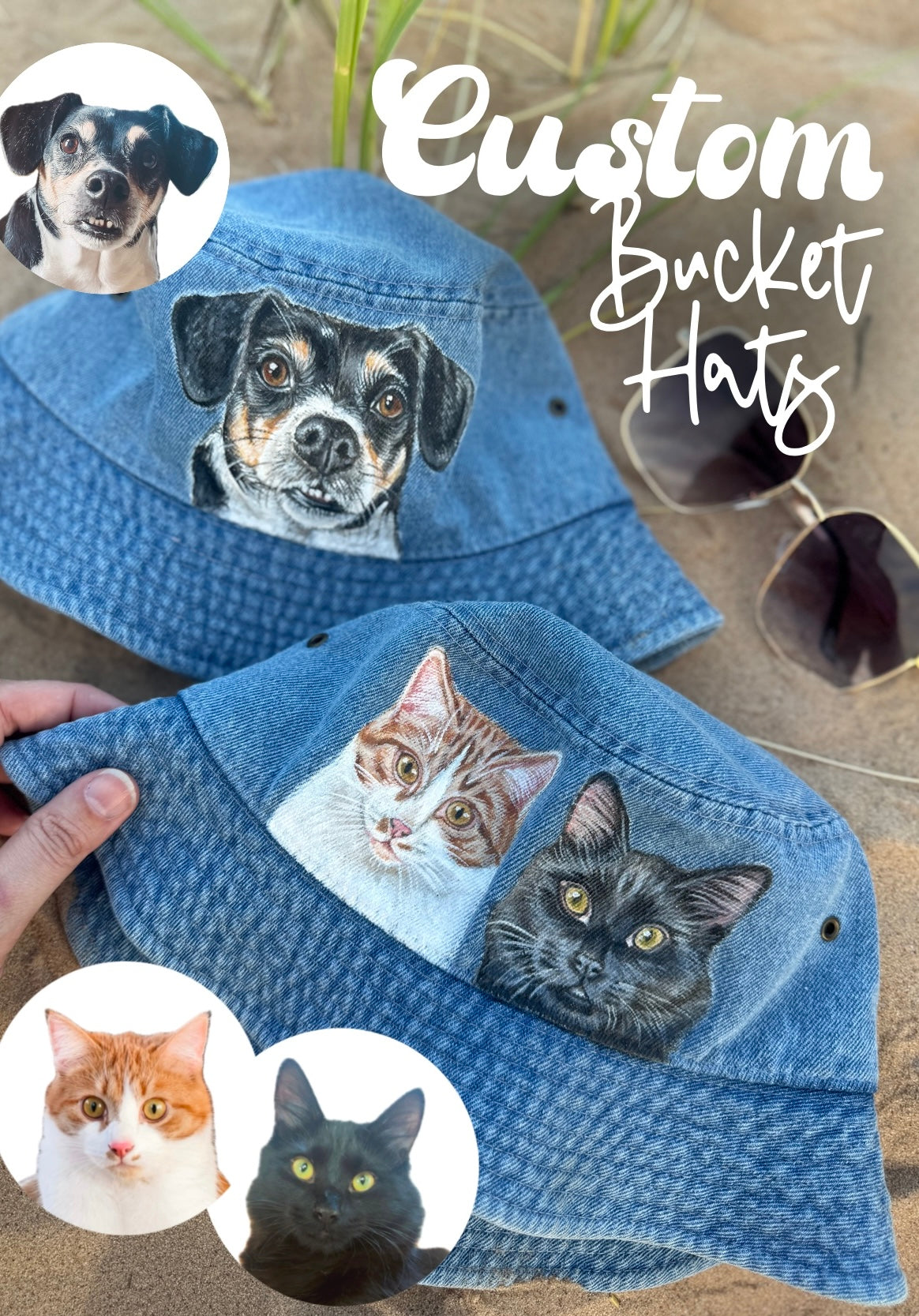 Custom Denim Bucket Hats!