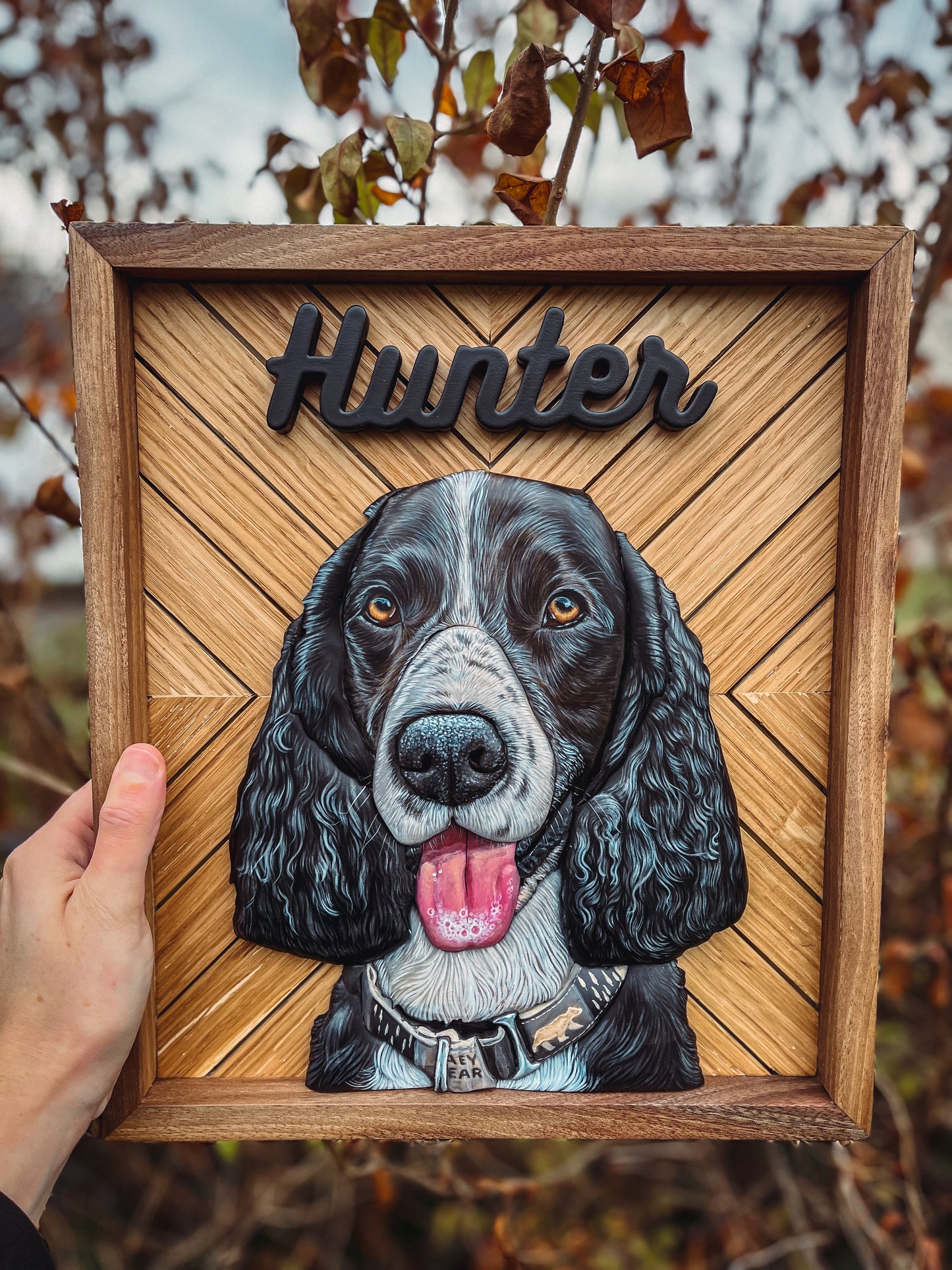 Hardwood Custom Pet Portrait (Shipping January 2026)