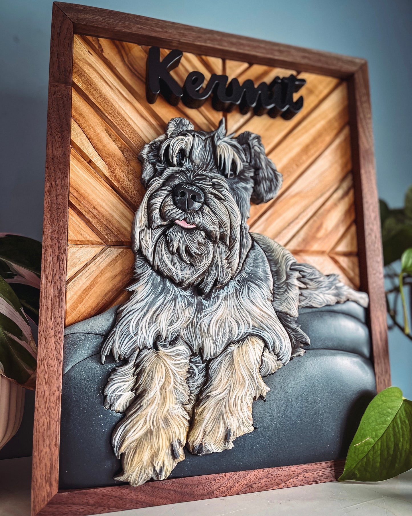 Hardwood Custom Pet Portrait (Shipping January 2026)