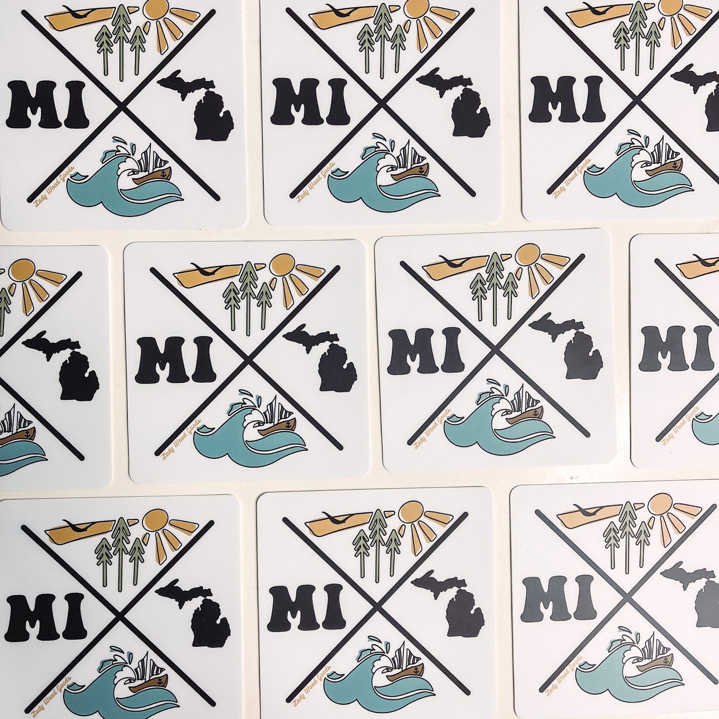 NEW Michigan Symbols sticker