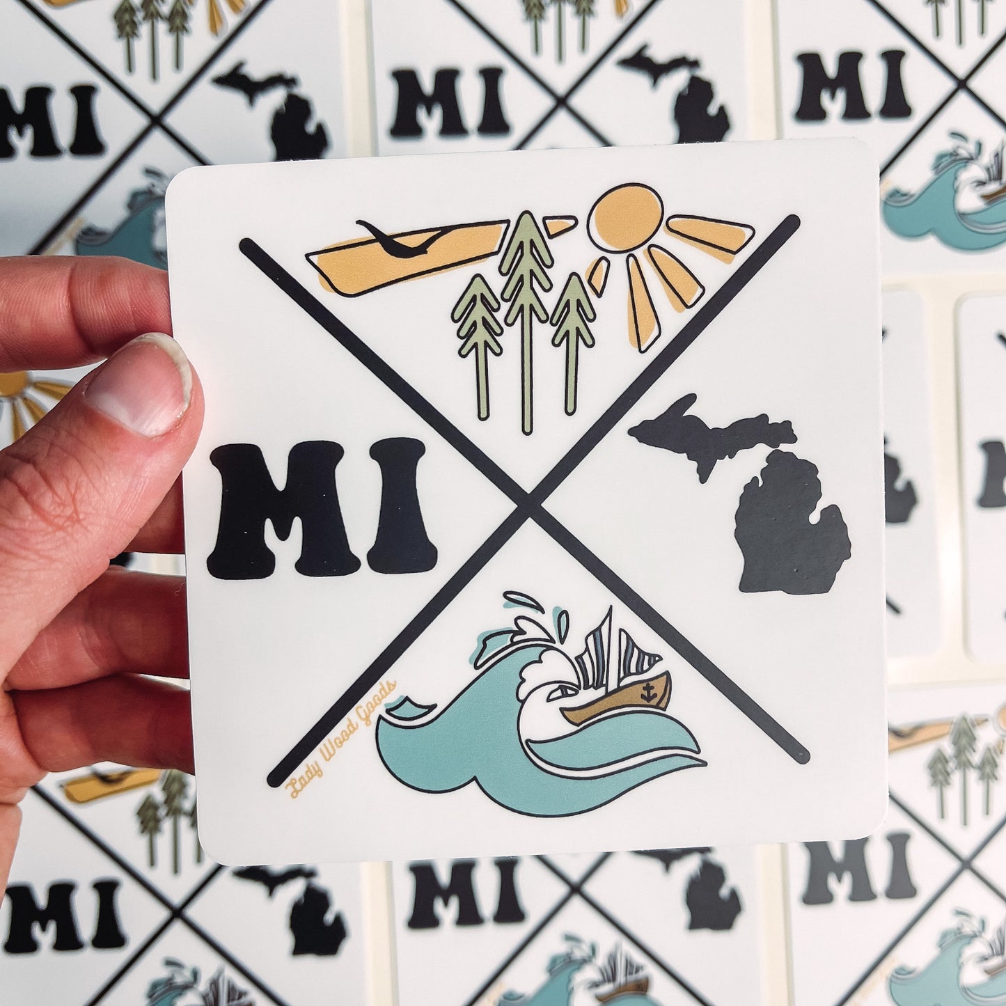 NEW Michigan Symbols sticker