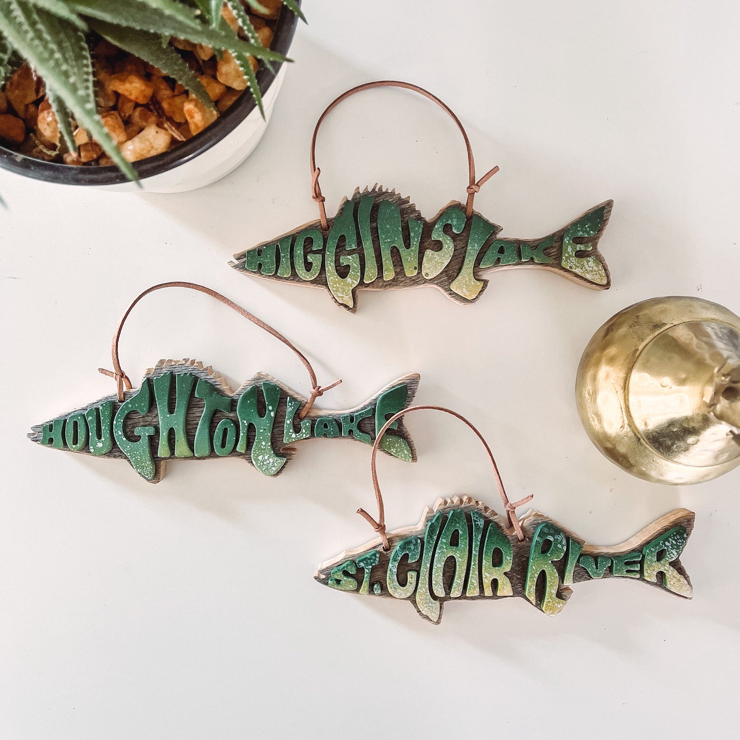 Custom Walleye Lake Ornament!