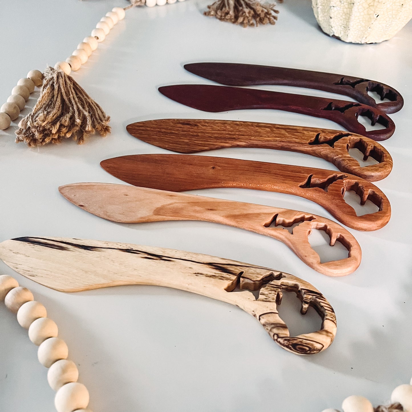 Hardwood cheese knife