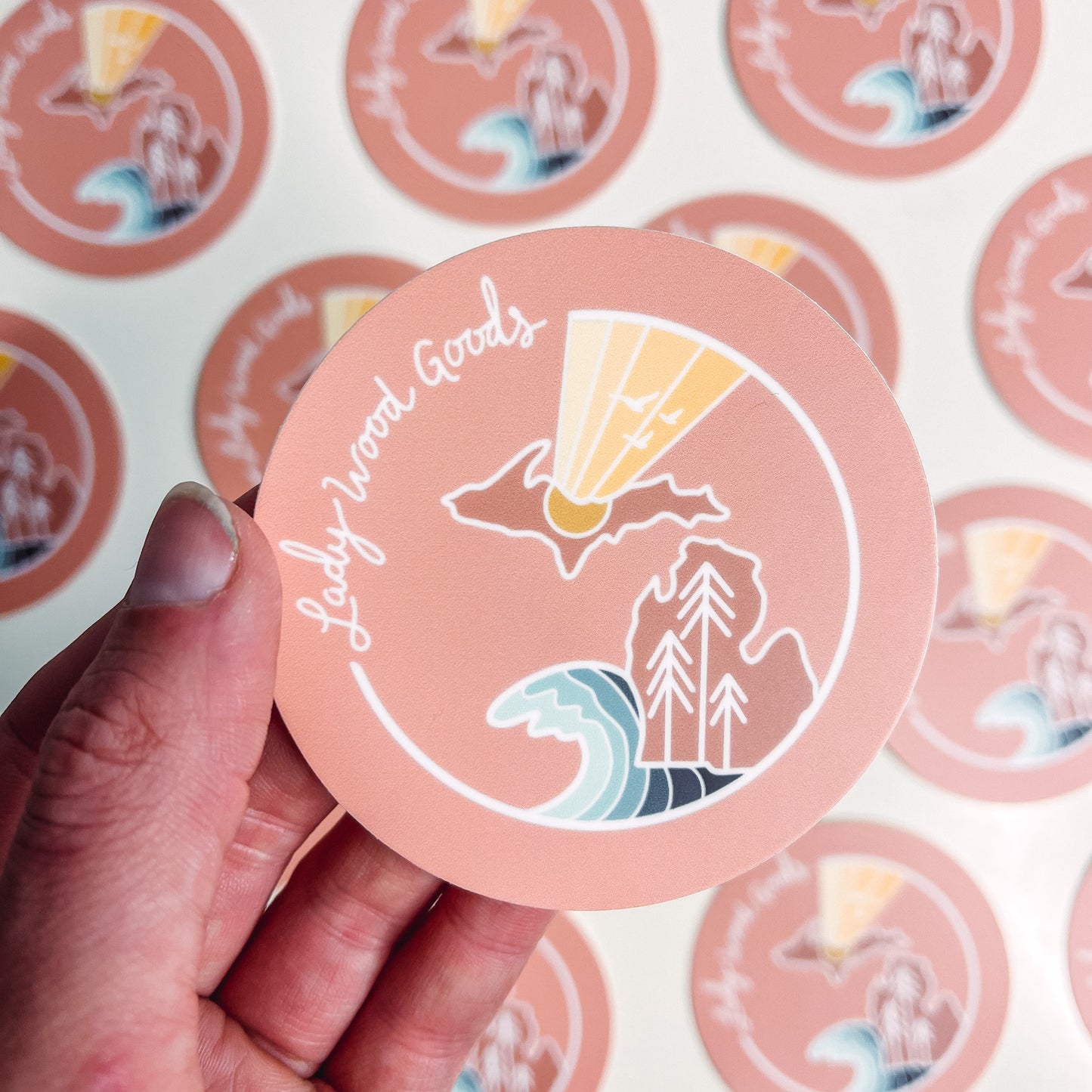 Lady Wood Goods Logo Sticker