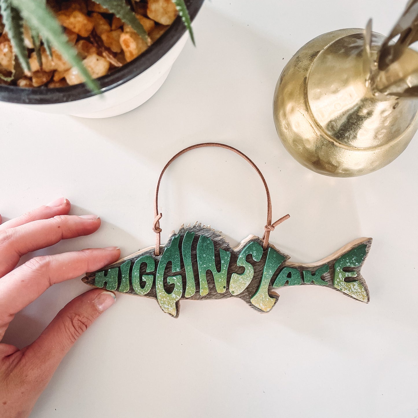 Custom Walleye Lake Ornament!