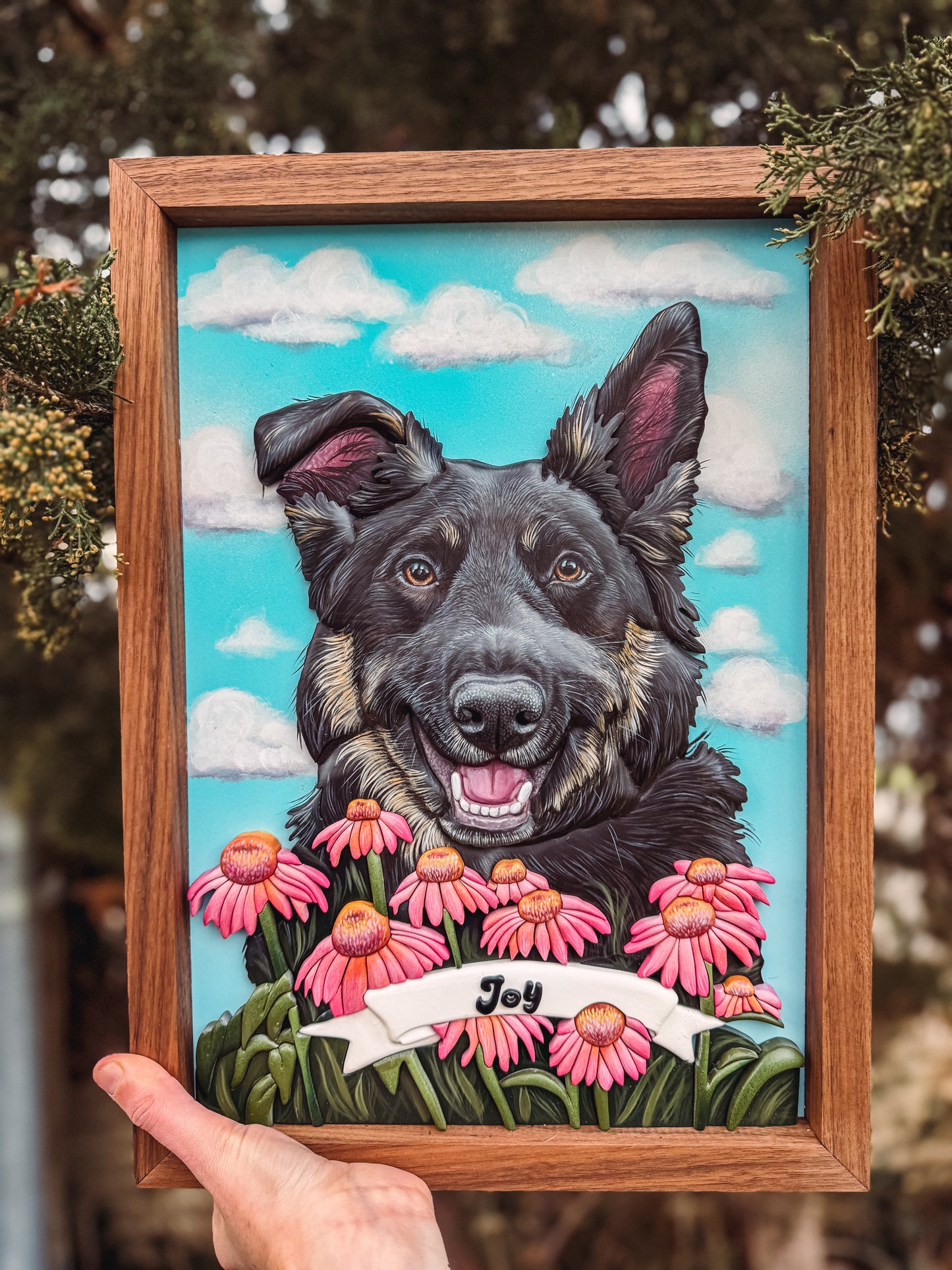 Pet Portrait with Flowers! (Shipping July 2026)