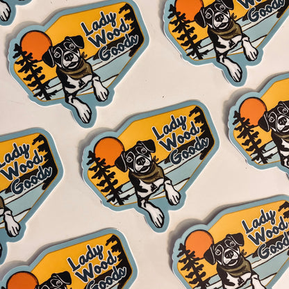 Lady Wood Goods Logo Sticker