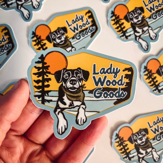 Lady Wood Goods Logo Sticker