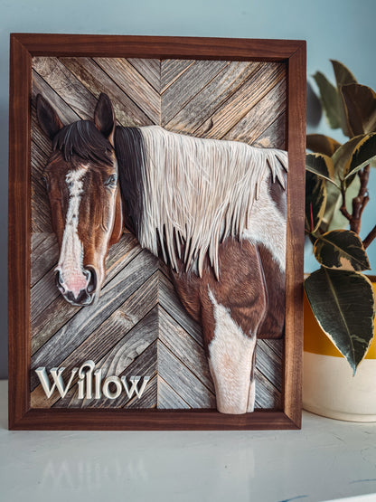 Rustic Rustic Wood Custom Portrait (Shipping May 2026)