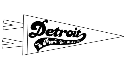 Custom Detroit Pennant sign