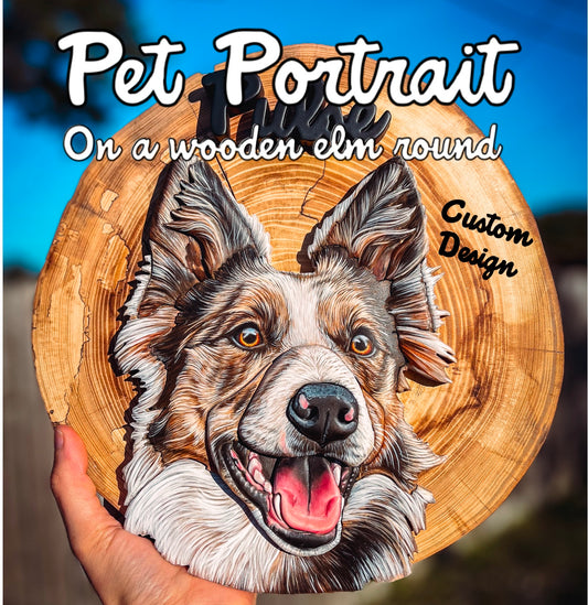 Custom Round Pet Portrait for Amanda! Shipping in December