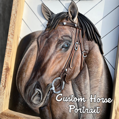 Custom Horse Portrait (Shipping February 31st 2025)