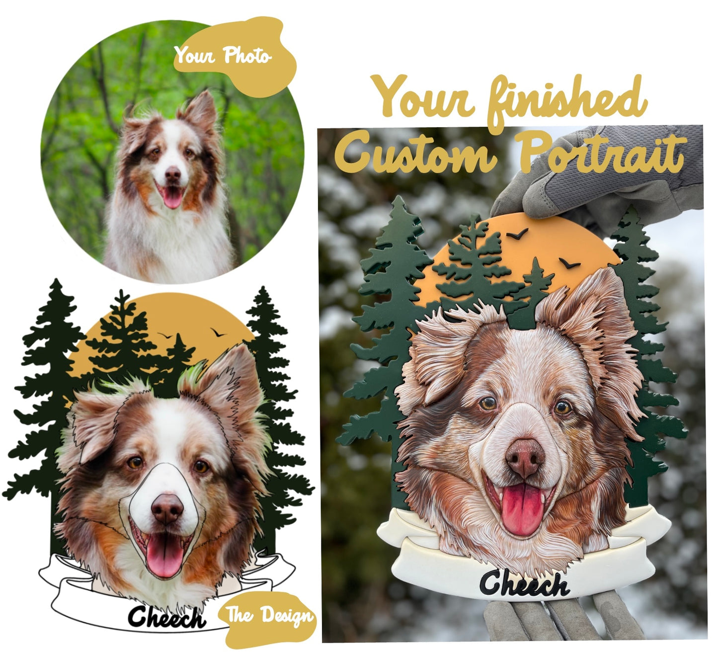 Custom Adventure Pet Portrait (Shipping April 31st 2025)