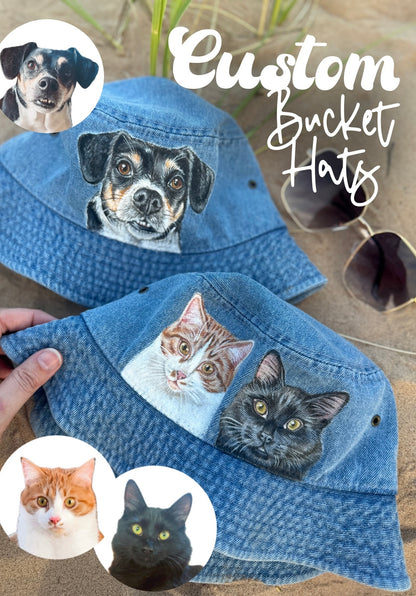 Custom Denim Bucket Hats!