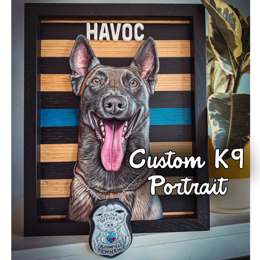 Custom K9 Police Portrait (Shipping May 2026)
