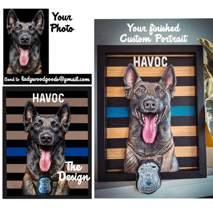 Custom K9 Police Portrait (Shipping September 2026)