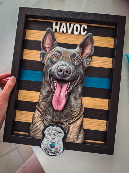 Custom K9 Police Portrait (Shipping September 2026)
