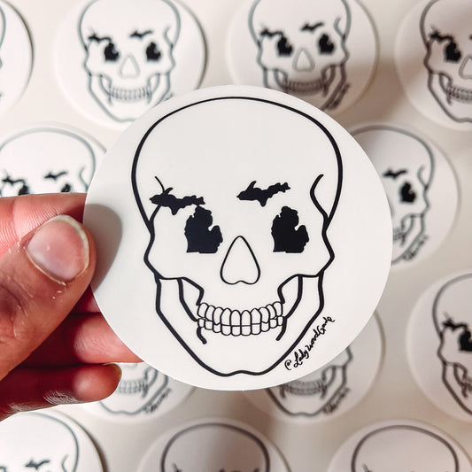Skull round sticker