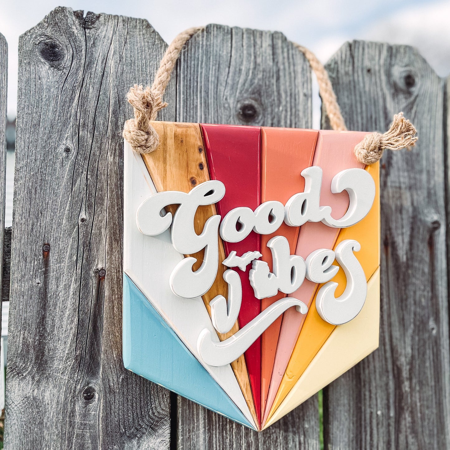 Good Vibes Pennant sign