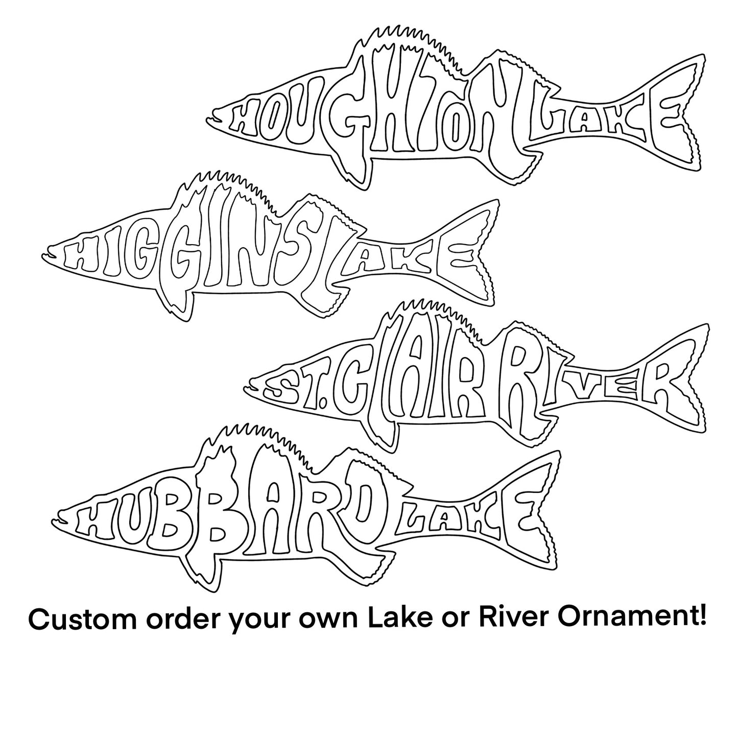 Custom Walleye Lake Ornament!